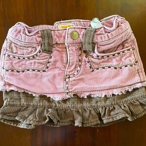 Antik Denim girls’ size 3 pink and brown corduroy western skirt